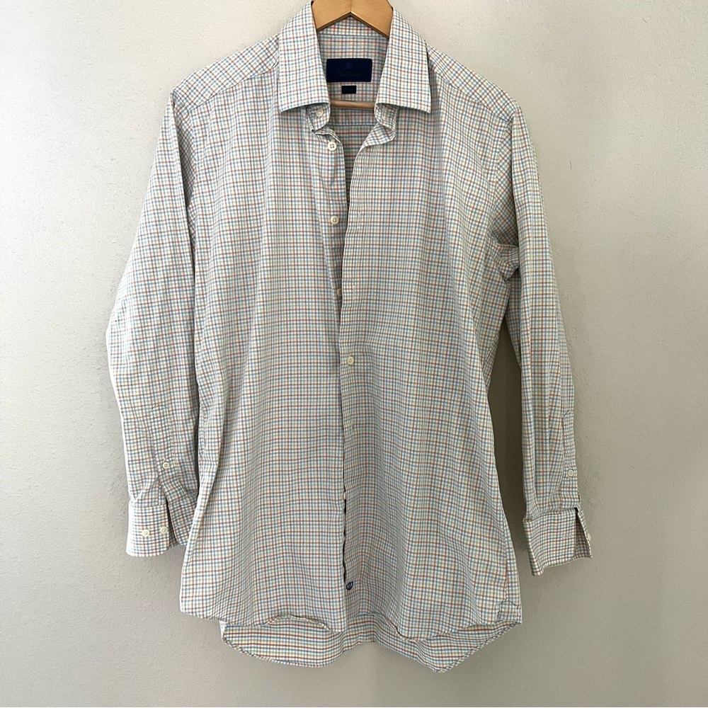 David Donahue Trim Fit Dress Shirt